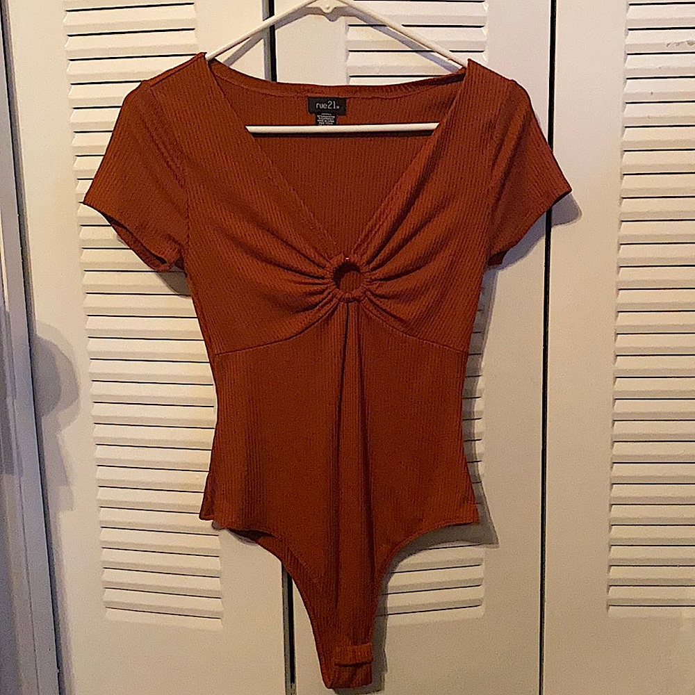 Rue 21 brown bodysuit